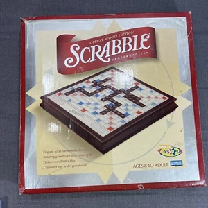 Juego de mesa crucigrama Scrabble edición madera de lujo #42895 Parker Bros 2005 - LEER - Imagen 1 de 18