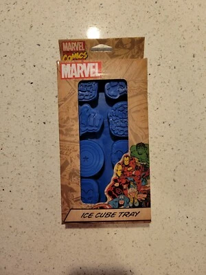 Molde de bandeja cubo de gelo Marvel Comics Heroes Homem de Ferro Hulk Capitão América - Imagem 1 de 2