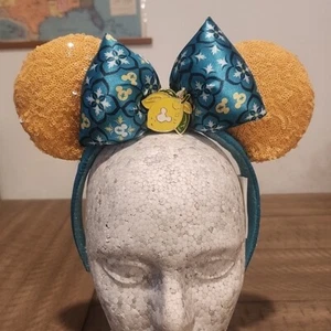 Diadema Orejas Lentejuelas Limón Minnie Mouse Parques Disney Nueva con Etiquetas - Imagen 1 de 5
