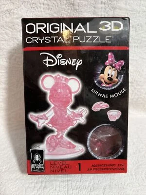 Rompecabezas de cristal 3d Minnie Mouse rompecabezas rosa NUEVO - CAJA ABIERTA Foto 1 de 3