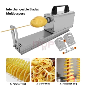 3in1 Electric Spiral Tornado Potato Cutter Twister 40W 2mm & 2.5mm thickness - Picture 1 of 9
