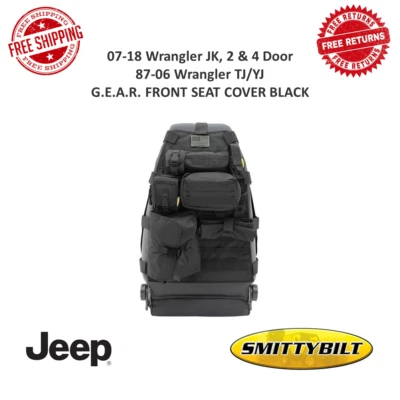 Smittybilt Front G.E.A.R. Capa de assento para 87-18 Jeep Wrangler YJ, TJ, JK #5661001 - Imagem 1 de 4