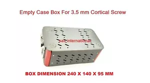 Orthopaedic Empty Case Box For 3.5 mm Cortical Screw Surgical Instruments - Picture 1 of 5