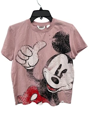Camiseta Desigual Disney Mickey Mouse Manga Corta Gráfica Para Mujer S Algodón Rosa Foto 1 de 4