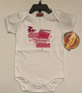 WILD CHILD bonbebe One Piece Bodysuit Shirt Sz 6/9 Month Drama For Mama White - Picture 1 of 4