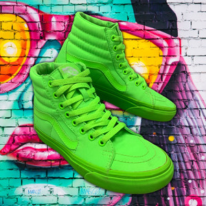 vans sk8 hi lime green