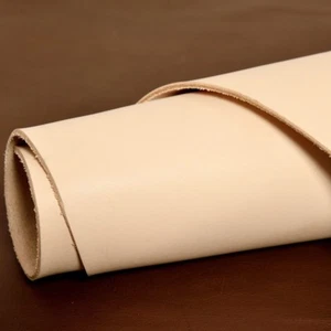 1PC 1.5mm Thick Natural Veg Tanned Cowhide Leather Sheet Shoe Lining Craft DIY - Picture 1 of 5