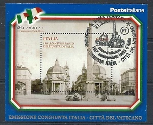 2011 ITALIA FOGLIETTO 150 ANNIVERSARIO UNITA' ITALIA ANNULLO FDC - ED - Picture 1 of 1