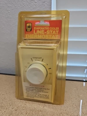 Dial Evaporative Cooler Controller 7618 Analog Dial Thermostat LINE-STAT vtg (D5 - Image 1 of 4