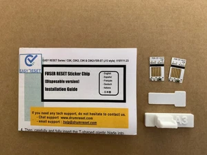 Quickest Fuser Reset Sticker Chips Twin Pack for OKI MC883 Only 20s, 2x Savings - Picture 1 of 9