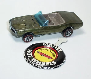 HOT WHEELS Mattel Vintage Redline 1968 CUSTOM FIREBIRD Olive HK - EXCELLENT - Picture 1 of 5