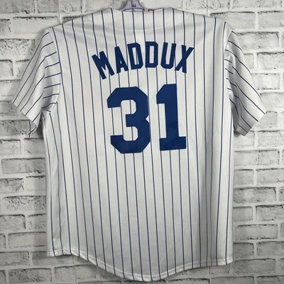 Camiseta MLB Oficial Majestic Cool Greg Maddux Cubs #31 Blanca Para Hombre Talla XL Cosida Foto 1 de 4