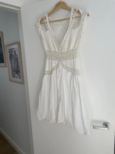 Chasing Unicorns Only The Good Die Young Crochet Cut-Out Dress Small - Picture 1 of 11