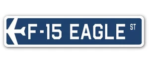 F-15 Adler Straßenschild Luftwaffe Flugzeug Militär Pilot Flugzeug Schiff - Bild 1 von 9