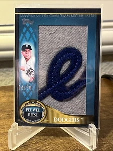2009 Topps Update Pee Wee Reese Legends Of The Game Letter Patch LGTLP-PR /50 - Picture 1 of 6