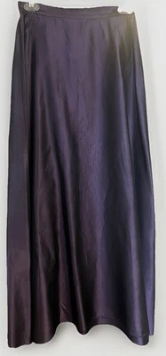 Purple Black Iridescent Taffeta Skirt Goth Steampunk Fairy 90s Formal Glam 7 8 - Image 1 of 4