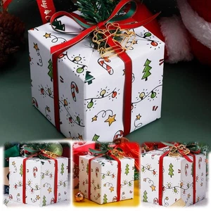 Adorable Christmas Gift Wrap 10 Large Sheets Festive Santa Snowman Design U5N7 - Picture 1 of 9
