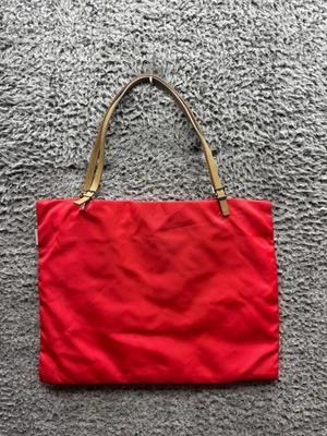 Vintage Caterina Lucchi Adjustable Shoulder Strap Canvas Tote Bag Red 11" x 15" - Image 1 of 4