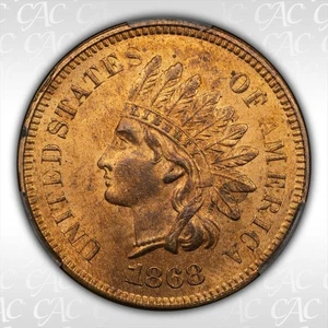 1868 1C CACG MS 64 RD - Picture 1 of 3