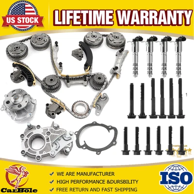 Cadena de distribución del motor + bomba de agua + kit de junta para Buick GMC Chevy 2007-2017 3,6 L V6 Foto 1 de 4