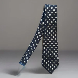 Christian Dior Mens Designer  Necktie Black White Dots Silk 3.25”x55” - Picture 1 of 7