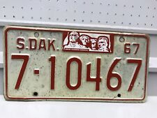 1967 South Dakota License Plate 7-10467 Yankton