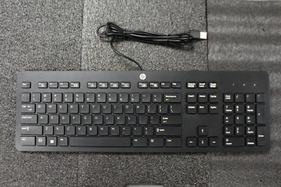 25 x Genuine HP SK-2120 SLIM Black Business USB 104-Key Keyboard 803181-001 - Image 1 of 4