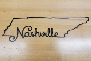 Tennessee State Border Nashville metal wall art plasma cut decor gift idea - Picture 1 of 1