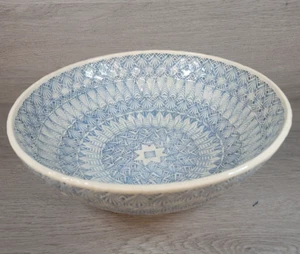 Mary Kay Carbone Ceramic Bowl Four Winds Pottery 11 3/4" Rim 3 3/4" High Pressed - Picture 1 of 8