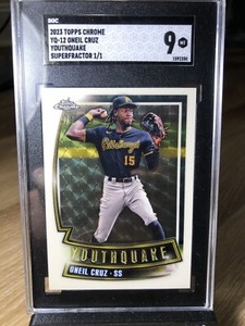 2023 Topps Chrome O’Neill Cruz Youthquake Red SUPERFRACTOR 1/1 SGC 9/10 Pirates