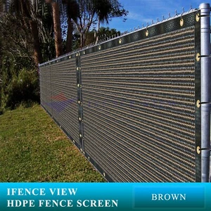 Ifenceview 6'x3'-6'x100' DARK Brown Fence Privacy Screen Mesh Fabric Yard Garden - Picture 1 of 10