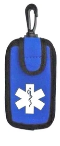 BOLSA DE GUANTES DE NEOPRENO AZUL EMS con LAZO DE CINTURÓN, CLIP SUPERIOR y Estrella de la Vida - Imagen 1 de 2