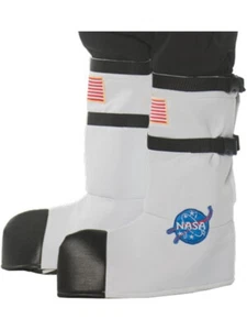 Child's White Astronaut Boot Tops Costume Accessory - Picture 1 of 1
