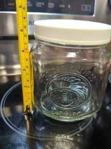 Golden Harvest Glass Canister W/ Plastic Lid 5 1/2" Tall 1 Quart - Picture 1 of 12