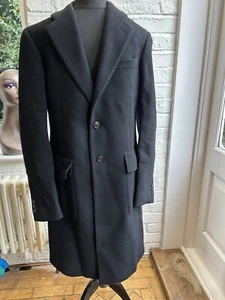 Miu Miu Black Long Coat - Men’s Size 46 Stunning Designer Coat - Picture 1 of 12