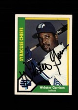 Webster Garrison Syracuse Chiefs 1990 CMC authentic autographed card
