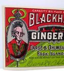 Blackhawk Mohawk Punk Rock Man Ginger Ale Sola Label Original Vintage 1940S