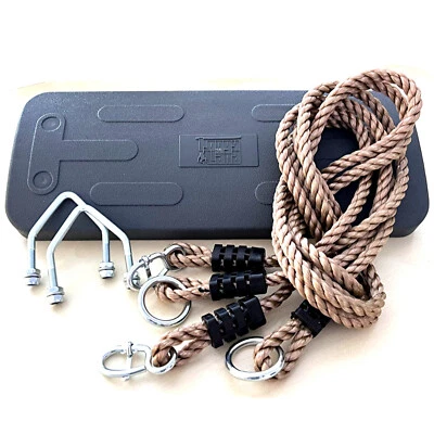 Robusto Asiento Columpio Goma Gris Con Cuerda Loggyland 7113 - Imagen 1 de 4