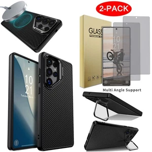 Für Samsung Galaxy S25+ / S25 Ultra Stand Case Magnet Cover / Sichtschutz - Bild 1 von 38