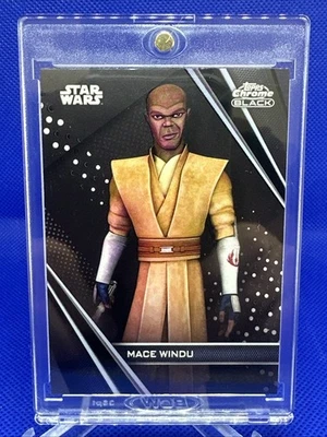 2023 Star Wars Chrome Black Mace Windu Animated Short Print AS4 - Image 1 of 2