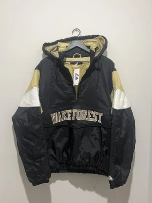 Pulôver anos 90 vintage Wake Forest Demon Deacon Majestic jaqueta iniciante tamanho G - Imagem 1 de 4