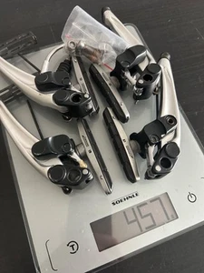 Shimano Deore XT BR-M750 V-Brakes Set F&R Silver/Black - Picture 1 of 11