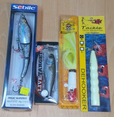 Novo Lote de 3 Iscas + Dehooker- Sebile Magic Swimmer 165mm, Live Target, Calcutá - Imagem 1 de 4