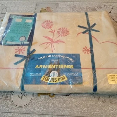 une paire de draps ancien  ( toile de coton  pur ) - Photo 1/4