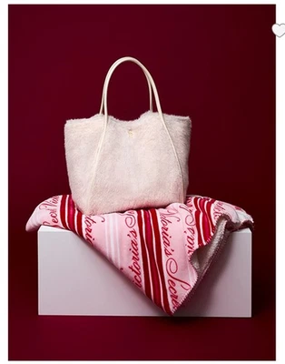 Victoria’s Secret Tote And Blanket Set Brand New Fleece Blanket Cozy New - Image 1 of 3