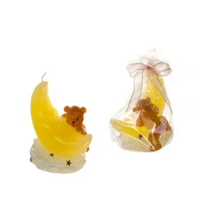 Mega Favors - Urso de pelúcia rastejando na vela Half Moon - Rosa, 12 peças - Imagem 1 de 3