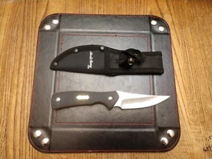 Uncle Henry Fixed Blade Knife 4" H.C. S.S. Blade Derlin Handle Nylon Sheath - Picture 1 of 11