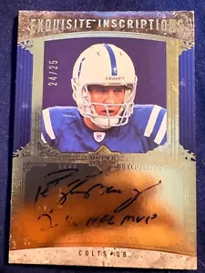 2006 UD Exquisite Peyton Manning Gold Inscriptions Auto /25 MVP # EI-PM - Picture 1 of 3