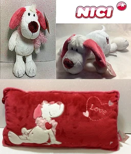 NICI WITH LOVE SAN VALENTINO CANE CON CUORE DOG WITH PELUCHE PLUSH AND PILLOW - Imagen 1 de 11