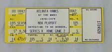 NBA 1979 Atlanta Hawks Phantom Playoff Full Ticket Series A Game 2